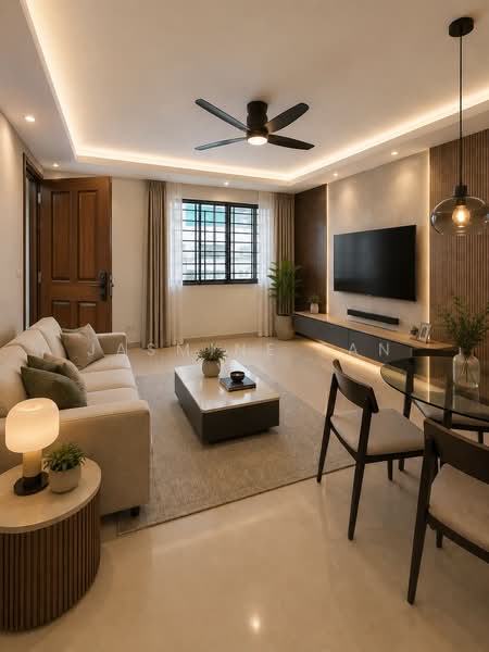 226 Serangoon Avenue 4, 226 Serangoon Avenue 4, 3 Bedrooms, 980 sqft, HDB Flat For Sale, by Jasmine Tan YC, 500153958 - Living Room (Virtually staged) - PropertyGuru.com.sg