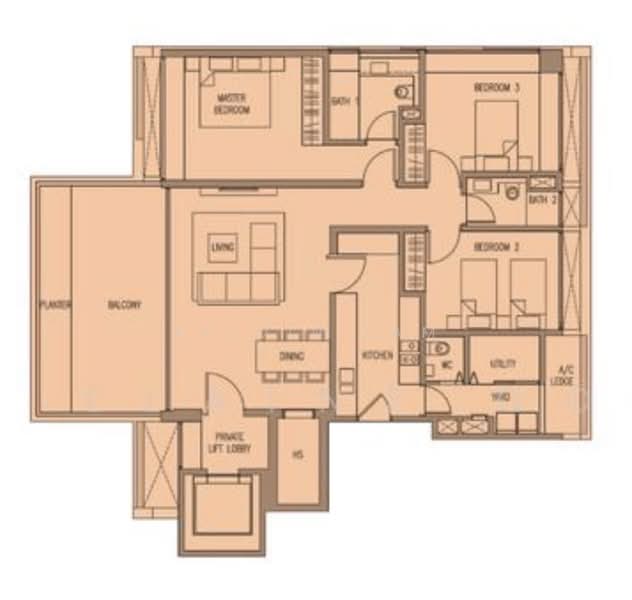 Urban Suites @ Hullet Road, 1 Hullet Road, 3 Bedrooms, 1,615 sqft, Condominium For Rent, by Kelvin Lam, 500154366 - PropertyGuru.com.sg