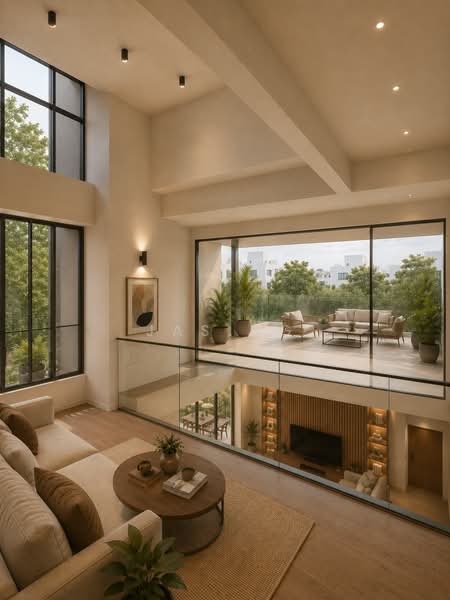 TOP SOON! Brand New 999 years Landed at D19, , 6 Bedrooms, 7,341 sqft, Corner Terrace For Sale, by Jas Ng, 500154570 - Living Room - PropertyGuru.com.sg
