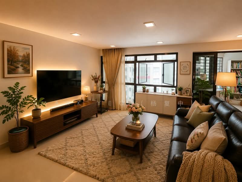 656B Jurong West Street 61, 656B Jurong West Street 61, 4 Bedrooms, 1,431 sqft, HDB Flat For Sale, by Mark Yeo (杨复中), 500154748 - Living Room Design illustration - PropertyGuru.com.sg