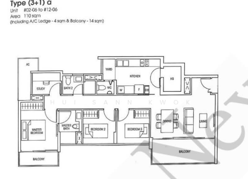 Bartley Residences, 1A Lorong How Sun, 3 Bedrooms, 1,184 sqft, Condominium For Sale, by Hui Sann Kwok, 500154759 - PropertyGuru.com.sg