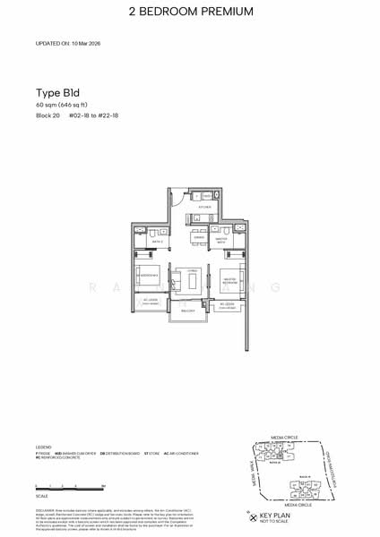 Hudson Place Residences, , 2 Bedrooms, 646 sqft, Condominium For Sale, by Rain Yang Xinyu, 500154838 - PropertyGuru.com.sg