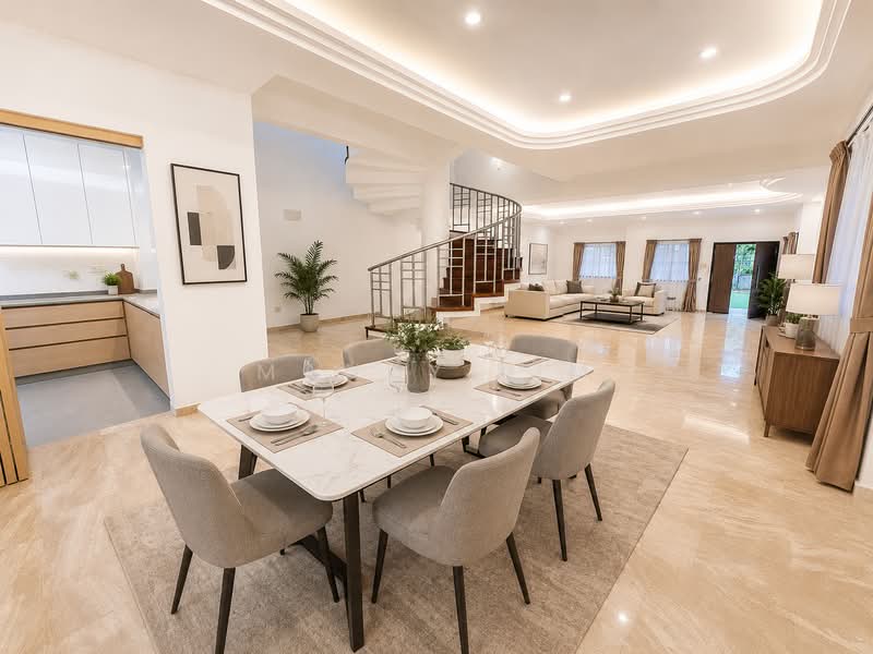 Siglap Bedok Walk Semi-Detached Near MRT, Bedok Walk, Lucky Heights, Jalan Limau Kasturi, 6 Bedrooms, 4,000 sqft, Semi-Detached House For Rent, by Mandy Lim, 500154849 - Dining room - PropertyGuru.com.sg
