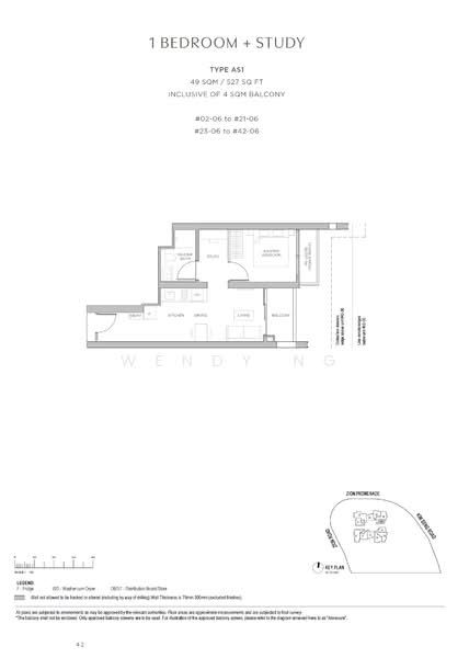 Promenade Peak, 1 Zion Road, 1 Bedroom, 527 sqft, Condominium For Sale, by Wendy Ng, 500155192 - AS1 - PropertyGuru.com.sg