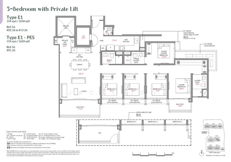 Narra Residences, 50 Dairy Farm Walk, 5 Bedrooms, 1,658 sqft, Condominium For Sale, by Jacky Teo, 500155239 - E1-PES - PropertyGuru.com.sg