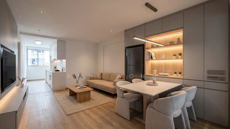 70 Circuit Road, 70 Circuit Road, 2 Bedrooms, 603 sqft, HDB Flat For Sale, by Avis Wong, 500155310 - AI image of living room - PropertyGuru.com.sg