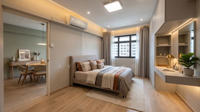 70 Circuit Road, 70 Circuit Road, 2 Bedrooms, 603 sqft, HDB Flat For Sale, by Avis Wong, 500155310 - AI image of Bedroom 2 - PropertyGuru.com.sg