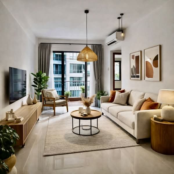 Treasure at Tampines, 53 Tampines Lane, 2 Bedrooms, 678 sqft, Condominium For Sale, by Ratheesh Babu, 500155709 - Living Room - PropertyGuru.com.sg