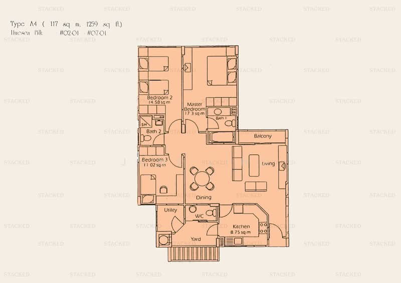Estella Gardens, 29 Flora Road, 3 Bedrooms, 1,259 sqft, Condominium For Rent, by June Ling, 500155850 - PropertyGuru.com.sg