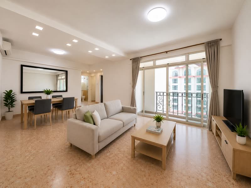 Estella Gardens, 29 Flora Road, 3 Bedrooms, 1,259 sqft, Condominium For Rent, by June Ling, 500155850 - Living Room - PropertyGuru.com.sg