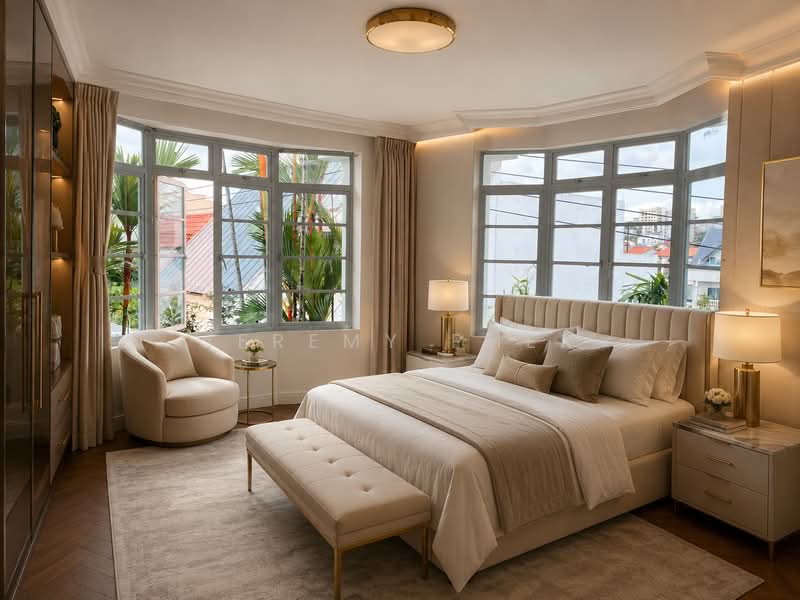 Serangoon Garden Estate Detached House, Chiselhurst Grove, Carisbrooke Grove, Colchester Grove, Serangoon Garden Way,, 6 Bedrooms, 3,400 sqft, Detached House For Rent, by Jeremy Pher, 500155853 - Bedroom-AI Virtual Staged - PropertyGuru.com.sg