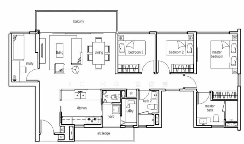Tree House, 68 Chestnut Avenue, 4 Bedrooms, 1,249 sqft, Condominium For Sale, by KC Ng 黄庆宗, 500155900 - PropertyGuru.com.sg