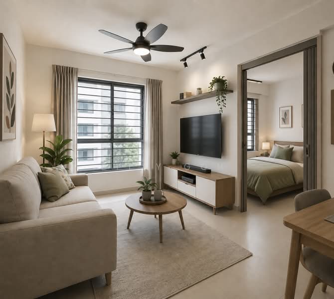 574B Woodlands Glen, 574B Woodlands Drive 16, 1 Bedroom, 505 sqft, HDB Flat For Sale, by Billy Goh, 500156029 - Living Room - PropertyGuru.com.sg