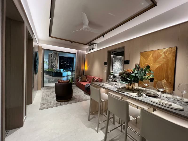 River Modern, River Galley Green, 2 Bedrooms, 538 sqft, Condominium For Sale, by Watson Poh, 500156302 - Living Room - PropertyGuru.com.sg