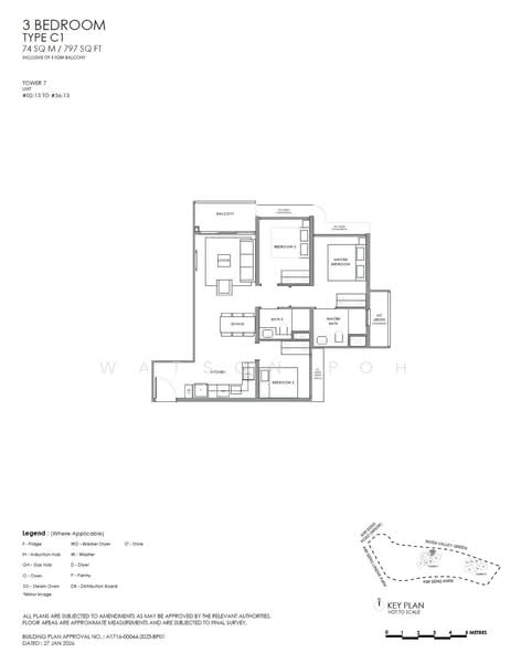 River Modern, River Galley Green, 3 Bedrooms, 797 sqft, Condominium For Sale, by Watson Poh, 500156318 - PropertyGuru.com.sg