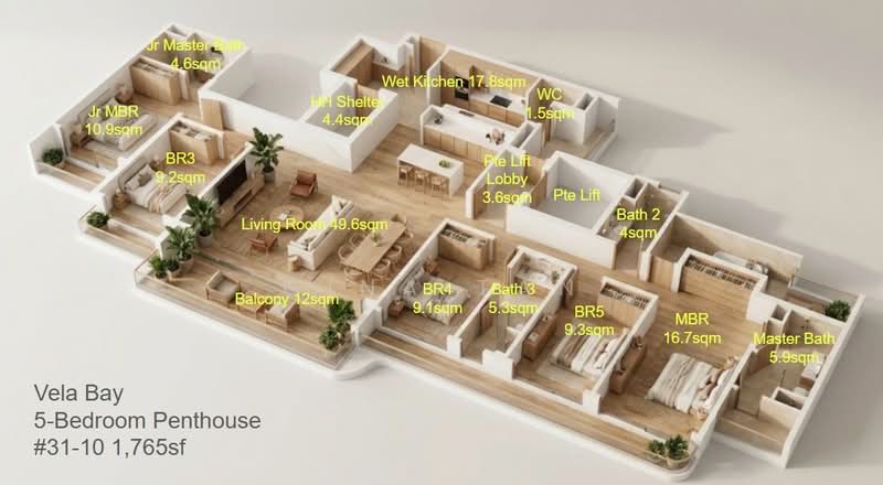 Vela Bay, Bayshore Road, 5 Bedrooms, 1,765 sqft, Condominium For Sale, by Gina Tan, 500156372 - PropertyGuru.com.sg