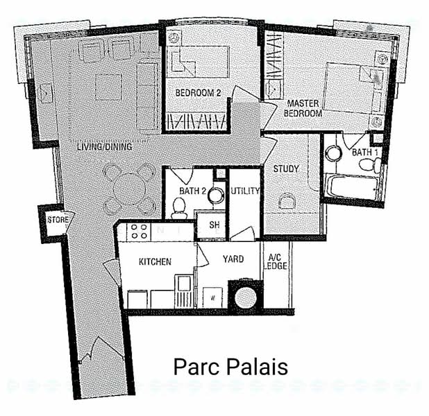 Parc Palais, 47 Hume Avenue, 2 Bedrooms, 958 sqft, Condominium For Sale, by Eunice Tan, 500156446 - PropertyGuru.com.sg