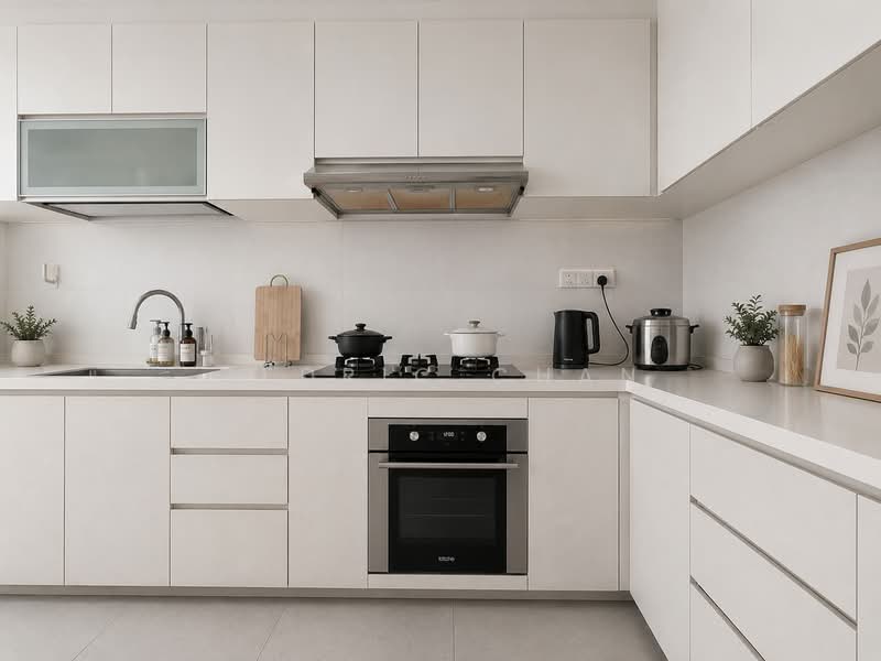 Heron Bay, 61 Upper Serangoon View, 3 Bedrooms, 1,500 sqft, Executive Condominium For Rent, by Cedric Chan, 500156456 - Kitchen - PropertyGuru.com.sg