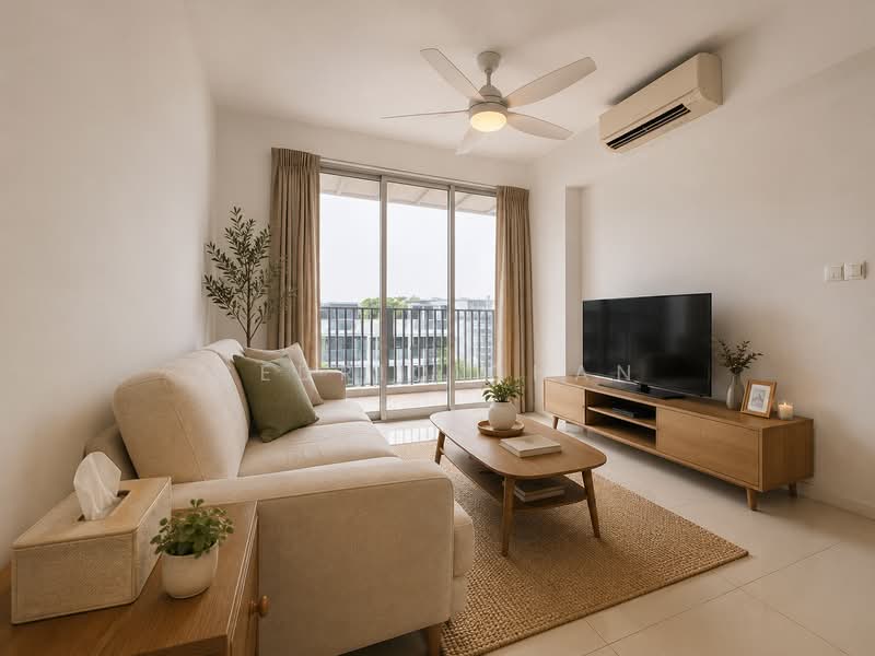 Heron Bay, 61 Upper Serangoon View, 3 Bedrooms, 1,500 sqft, Executive Condominium For Rent, by Cedric Chan, 500156456 - Living Room - PropertyGuru.com.sg