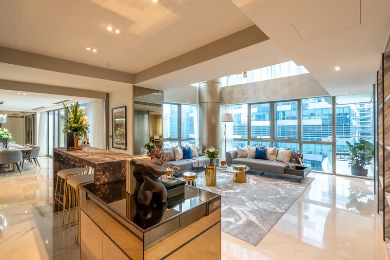 One Shenton, 1 Shenton Way, 4 Bedrooms, 5,651 sqft, Condominium For Sale, by Richard Jany, 500156600 - Living Room - PropertyGuru.com.sg
