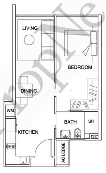 D'Zire, 12 Robey Crescent, 1 Bedroom, 484 sqft, Condominium For Rent, by Eugene Choo 朱修仁, 500156739 - PropertyGuru.com.sg