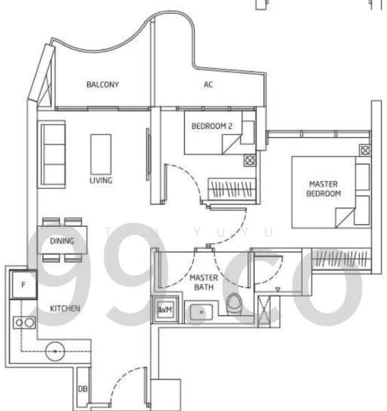 Queens Peak, 1 Dundee Road, 2 Bedrooms, 624 sqft, Condominium For Rent, by Ten Yuyu, 500157061 - PropertyGuru.com.sg