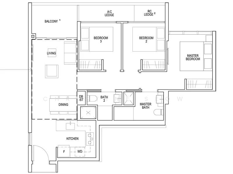 Riverfront Residences, 53 Hougang Avenue 7, 3 Bedrooms, 872 sqft, Condominium For Sale, by Christine Seow, 500157201 - PropertyGuru.com.sg
