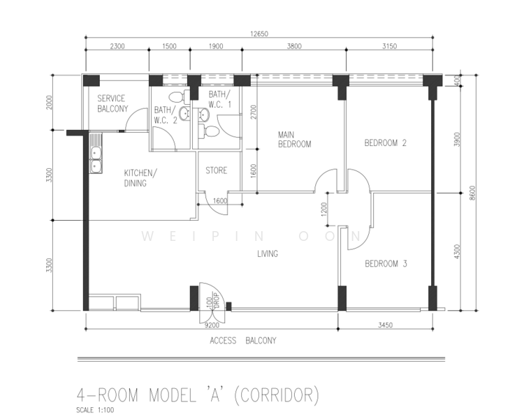 617 Choa Chu Kang North 7, 617 Choa Chu Kang North 7, 3 Bedrooms, 1,152 sqft, HDB Flat For Sale, by WeiPin Oon, 500157226 - PropertyGuru.com.sg