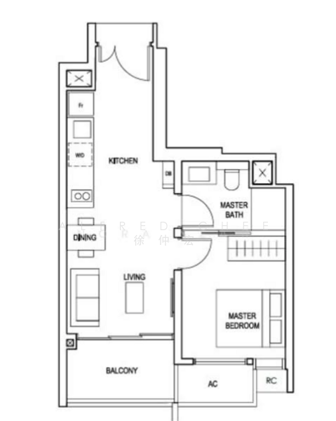 Penrose, 24 Sims Drive, 1 Bedroom, 474 sqft, Condominium For Sale, by Alfred Chee 徐仲宏, 500157396 - PropertyGuru.com.sg