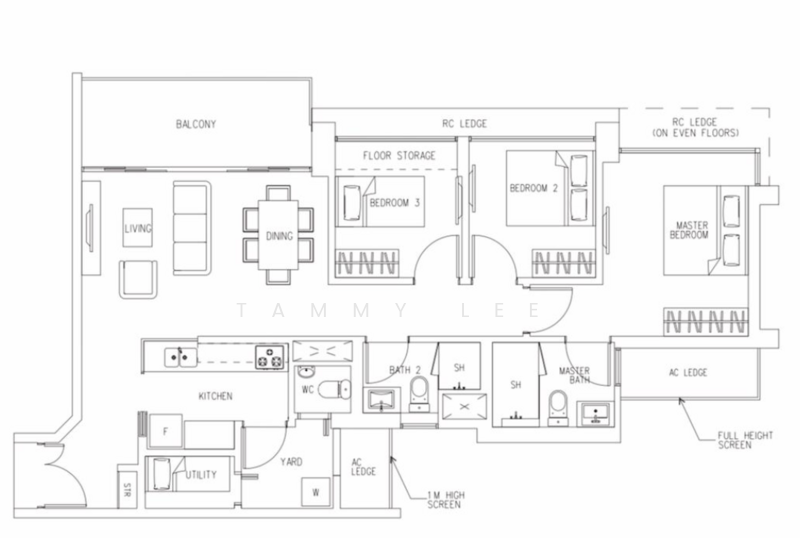 H2O Residences, 38 Fernvale Link, 3 Bedrooms, 1,130 sqft, Condominium For Sale, by Tammy Lee, 500157458 - PropertyGuru.com.sg
