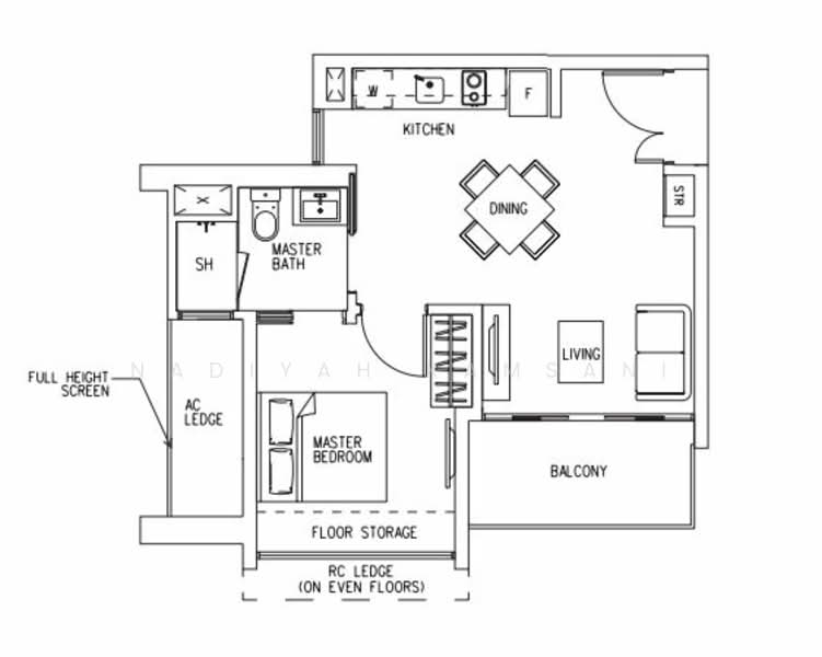 H2O Residences, 38 Fernvale Link, 1 Bedroom, 527 sqft, Condominium For Sale, by Nadiyah Kamsani, 500157480 - PropertyGuru.com.sg