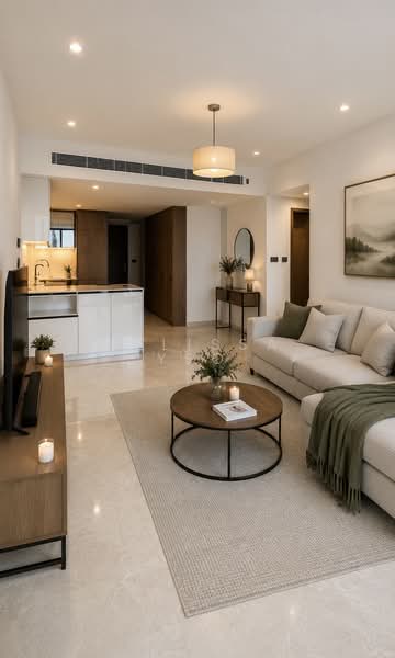 The Atelier, 2 Makeway Avenue, 2 Bedrooms, 872 sqft, Condominium For Rent, by Melissa Yeo, 500157508 - Living Room - PropertyGuru.com.sg