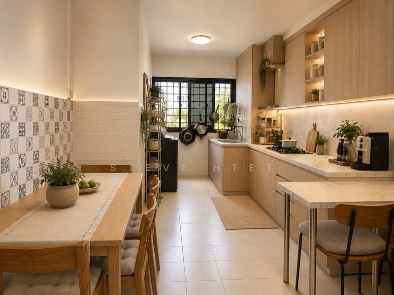 414 Bukit Batok West Avenue 4, 414 Bukit Batok West Avenue 4, 2 Bedrooms, 786 sqft, HDB Flat For Sale, by Steve Htet, 500157528 - (Renovated*) Kitchen - PropertyGuru.com.sg