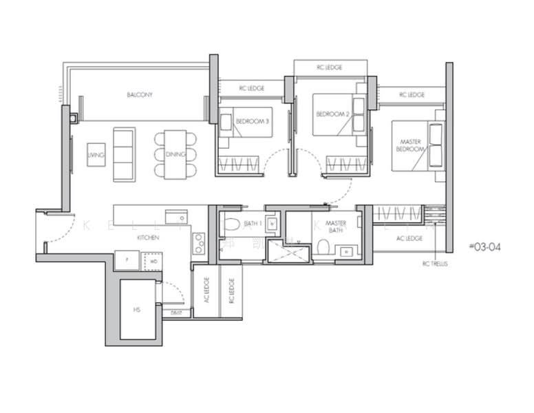 8@BT, 6 Bukit Timah Link, 3 Bedrooms, 1,109 sqft, Condominium For Sale, by Kelly Tay Kailin 郑凯琳, 500157531 - PropertyGuru.com.sg
