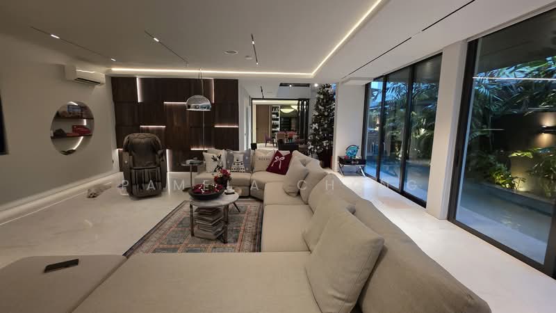 DESIGNER SHOWPIECE ⭐️ SELETAR HILLS ⭐️ ELEVATED SEMID ⭐️ POOL LIFT ☎️ PAM 90228600, Jalan Jarak/ Seletar Hills, 9 Bedrooms, 9,000 sqft, Semi-Detached House For Sale, by Pamela Chong, 500157541 - Living Room - PropertyGuru.com.sg