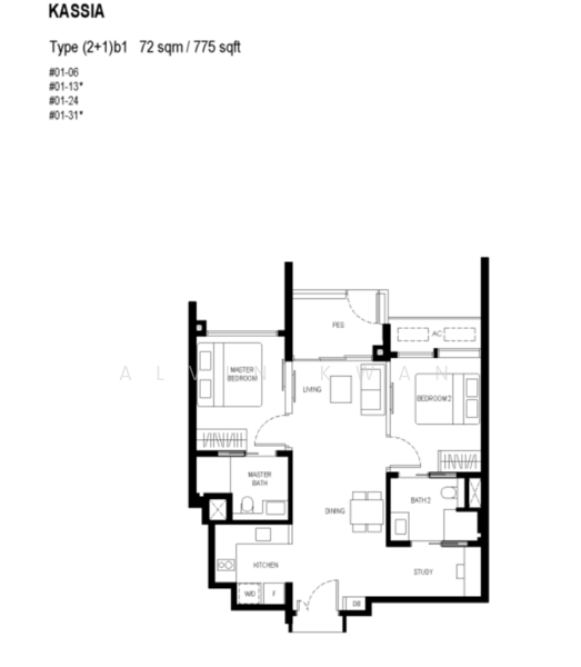 Kassia, 31 Flora Drive, 2 Bedrooms, 753 sqft, Condominium For Sale, by Alvin Kwan, 500157586 - PropertyGuru.com.sg