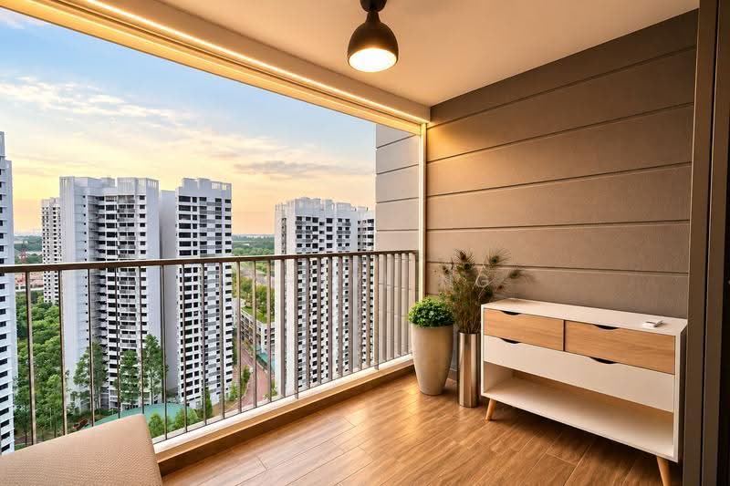 Riverbank at Fernvale, Sengkang West Way/Fernvale, Seletar / Yio Chu Kang, 3 Bedrooms, 947 sqft, Condominium For Sale, by Darryl Ng, 500157819 - Balcony - PropertyGuru.com.sg