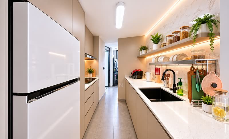 River Isles, 56 Edgedale Plains, 3 Bedrooms, 1,173 sqft, Condominium For Sale, by Sidney Lin Wei Sheng, 500158042 - Kitchen - PropertyGuru.com.sg