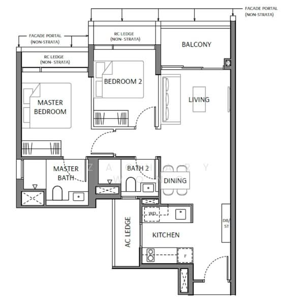 High Rental Demand! ONLY 999-Year In D9, Walk to MRT, , 2 Bedrooms, 721 sqft, Condominium For Sale, by Zachary Wong, 500158044 - PropertyGuru.com.sg
