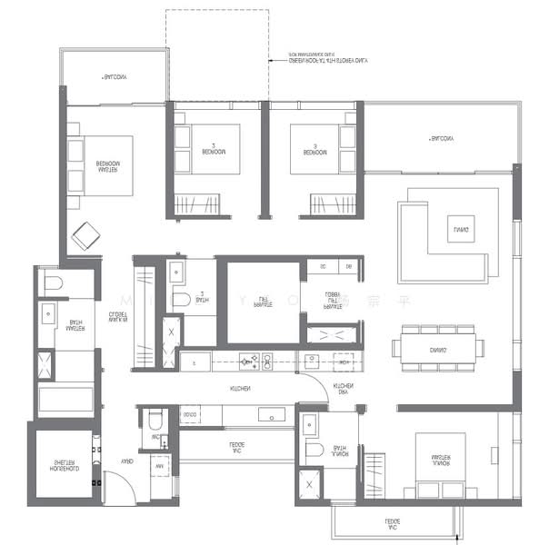 Midtown Modern, 16 Tan Quee Lan Street, 4 Bedrooms, 1,808 sqft, Condominium For Rent, by Mike Yeo 杨宗平, 500158350 - PropertyGuru.com.sg