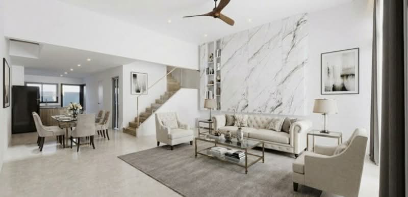 ⭐️⭐️LANDED7772@ D20 Best Value Brand NEW Terrace Near Nature Reserve, Old Upper Thomson Road, Casuarina Road, Nemesu Ave, Jacaranda Road, Seraya Crescent, Jln Leban, Jln Tarum, Jln Chengam, Jln Kuras, Jlan Chempedak, St Nicholas View Jln Sappan Jln Rukam Jlan Sappan Jln Menarong Jln Lanjut, 5 Bedrooms, 4,700 sqft, Terraced House For Sale, by Bell Tan (Annabella), 500158355 - Living Room - PropertyGuru.com.sg