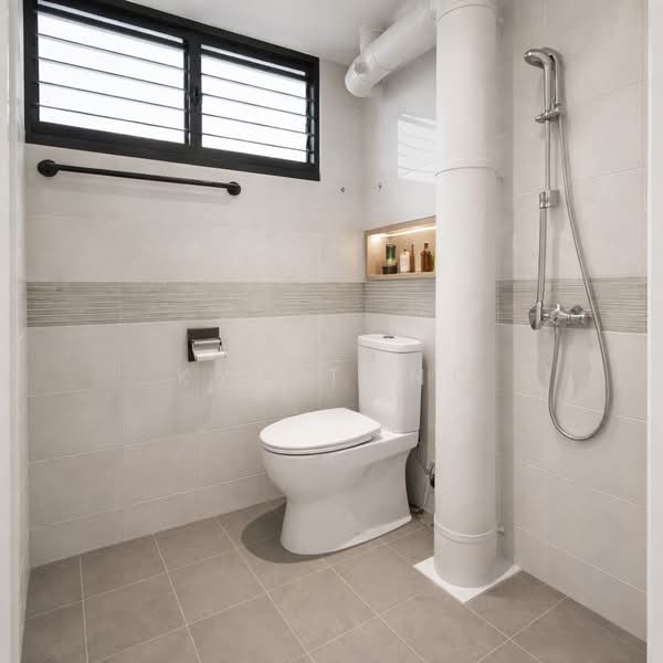 333 Clementi Avenue 2, 333 Clementi Avenue 2, 3 Bedrooms, 990 sqft, HDB Flat For Sale, by Kye Tang, 500158450 - Bathroom - PropertyGuru.com.sg