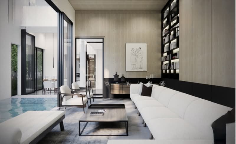Brand New with Lift and Pool, grand living hall with super high ceiling, Walk to Stevens MRT, call 8130 3636 for details, 6 Bedrooms, 8,500 sqft, Semi-Detached House For Sale, by Kim Yan 金燕, 500158531 - Living Room - PropertyGuru.com.sg