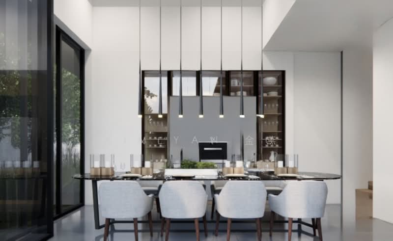 Brand New with Lift and Pool, grand living hall with super high ceiling, Walk to Stevens MRT, call 8130 3636 for details, 6 Bedrooms, 8,500 sqft, Semi-Detached House For Sale, by Kim Yan 金燕, 500158531 - Dining Room - PropertyGuru.com.sg