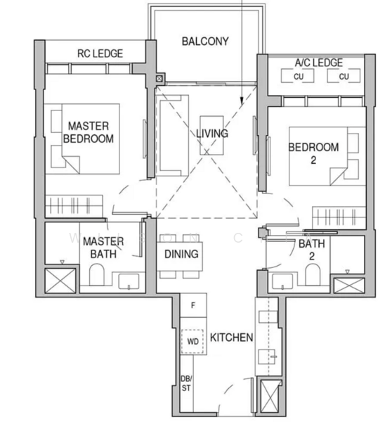 Sceneca Residence, Tanah Merah Kechil Link, 2 Bedrooms, 678 sqft, Condominium For Sale, by Wilson Chia, 500158618 - PropertyGuru.com.sg