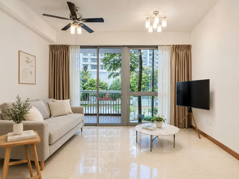 Cheap Rare 2B2B for Sale at Woodhaven Condo!, Woodgrove Avenue, 2 Bedrooms, 850 sqft, Condominium For Sale, by Lim Wei Zhi, 500158765 - Living Room - PropertyGuru.com.sg