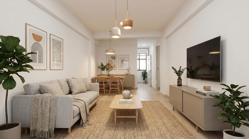 6 Beach Road, 6 Beach Road, 1 Bedroom, 452 sqft, HDB Flat For Sale, by Andrew Yong, 500159003 - AI Living Room - PropertyGuru.com.sg