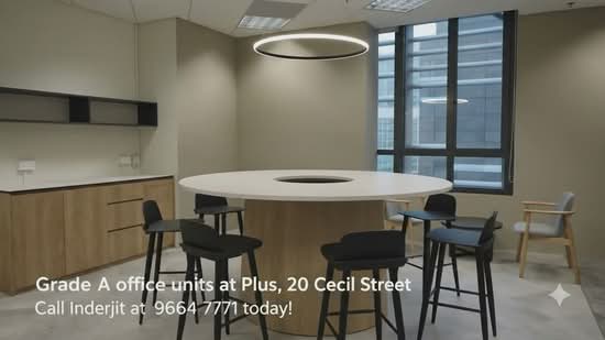 Plus, 20 Cecil Street, 2,099 sqft, Office For Sale, by Inderjit Singh, 500159163 - CommercialGuru.com.sg
