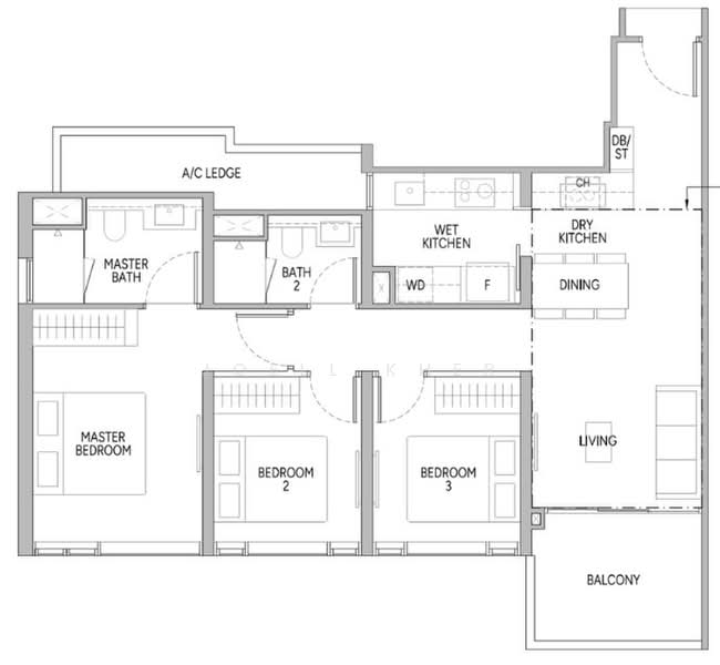 ONGOING DISCOUNT, HUGE SAVINGS, CENTRAL LOCATION WITH 3 MRT, , 3 Bedrooms, 990 sqft, Condominium For Sale, by Joell Kher, 500159249 - PropertyGuru.com.sg