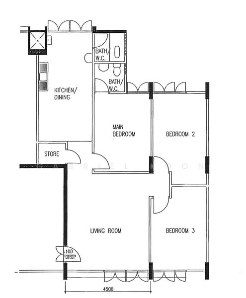 177 Ang Mo Kio Avenue 4, 177 Ang Mo Kio Avenue 4, 3 Bedrooms, 1,000 sqft, HDB Flat For Rent, by Gabriel Koon, 500159574 - PropertyGuru.com.sg